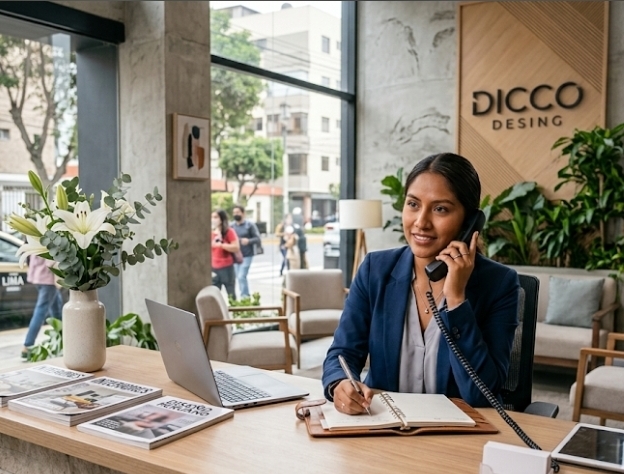 Asistente de Gerencia - Recepcionista para Dicco Desing ​Dicco Desing